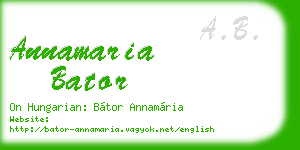 annamaria bator business card