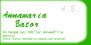 annamaria bator business card